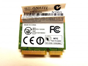 Wi-Fi+Bluetooth модуль для ноутбука Qualcomm Atheros QCWB335 Ver: A (с 1 контактом антенны)