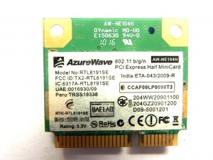 WiFi модуль для ноутбука RTL8191SE AzureWave AW-NE104H