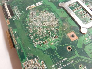 Материнская плата (неисправная) K52F MAIN BOARD REV. 2.2 60-NXNMB1000 для ноутбука Asus A52F